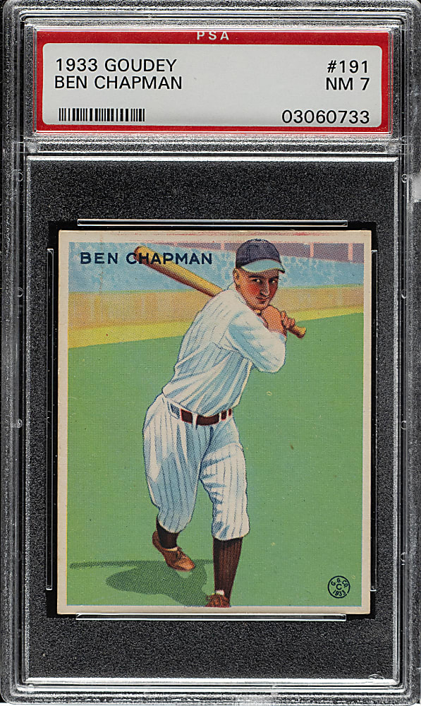 1933 R319 Goudey #191 Ben Chapman PSA NM 7