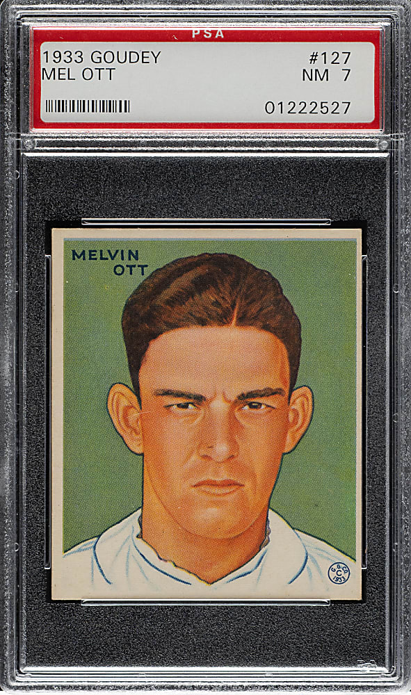1933 R319 Goudey #127 Mel Ott PSA NM 7