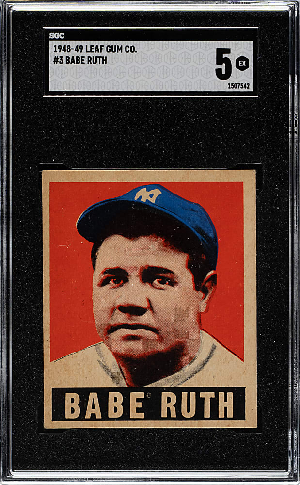 1948-1949 Leaf #3 Babe Ruth SGC EX 5