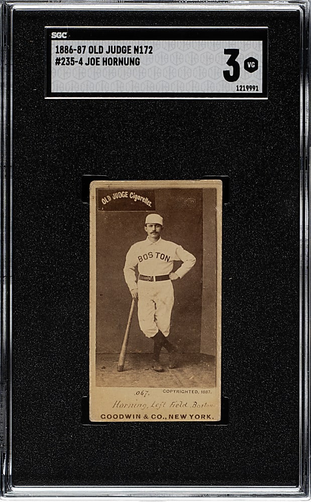 1887 N172 Old Judge Joe Hornung SGC VG 3
