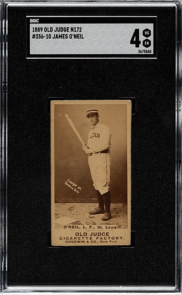 1889 N172 Old Judge James "Tip" O'Neill SGC VG/EX 4