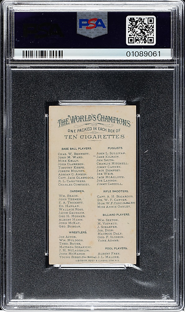 1888 N28 Allen & Ginter Cap Anson PSA NM-MT 8