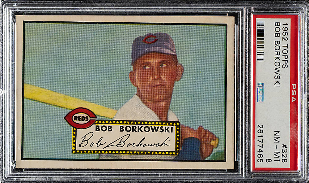 1952 Topps #328 Bob Borkowski High Number PSA NM-MT 8
