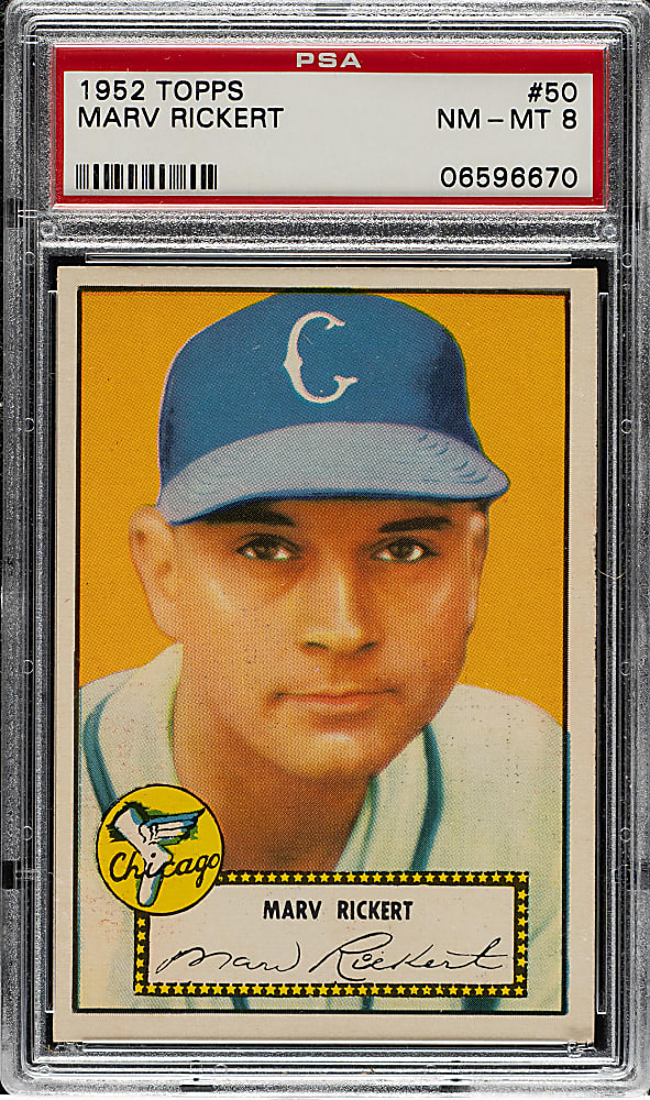 1952 Topps #50 Marv Rickert PSA NM-MT 8