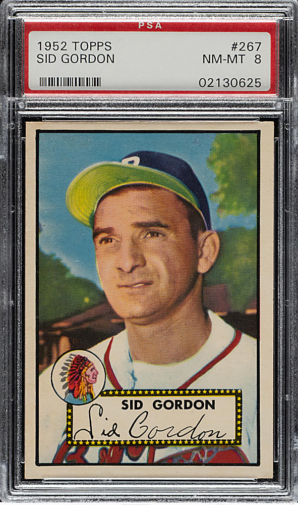 1952 Topps #267 Sid Gordon PSA NM-MT 8