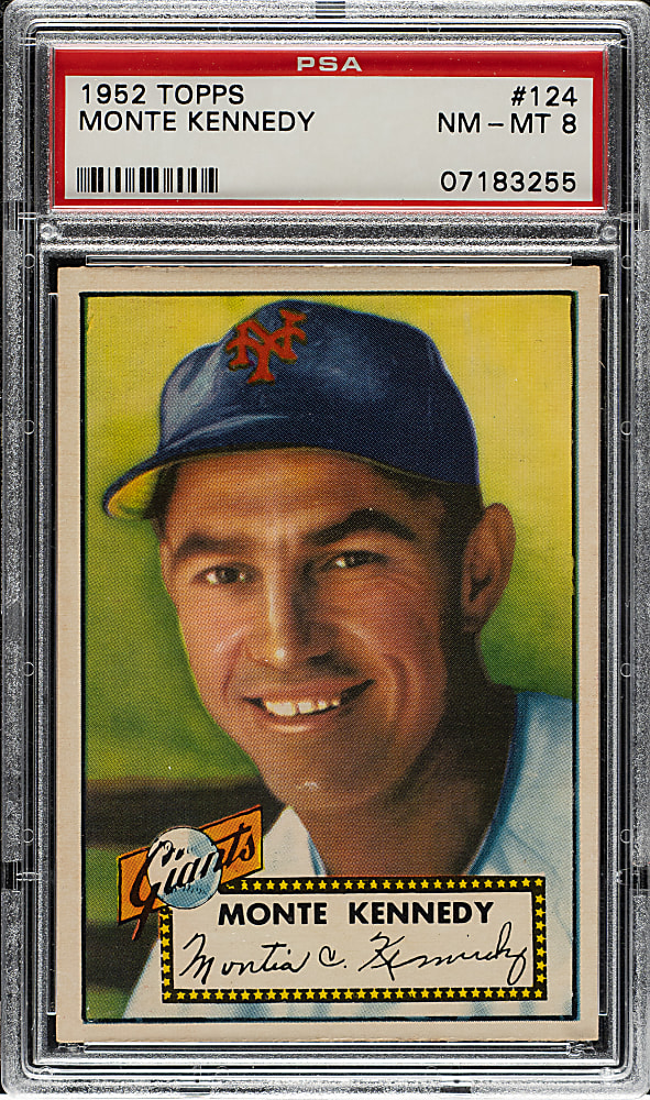 1952 Topps #124 Monte Kennedy PSA NM-MT 8