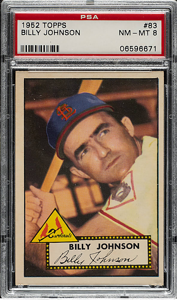 1952 Topps #83 Billy Johnson PSA NM-MT 8