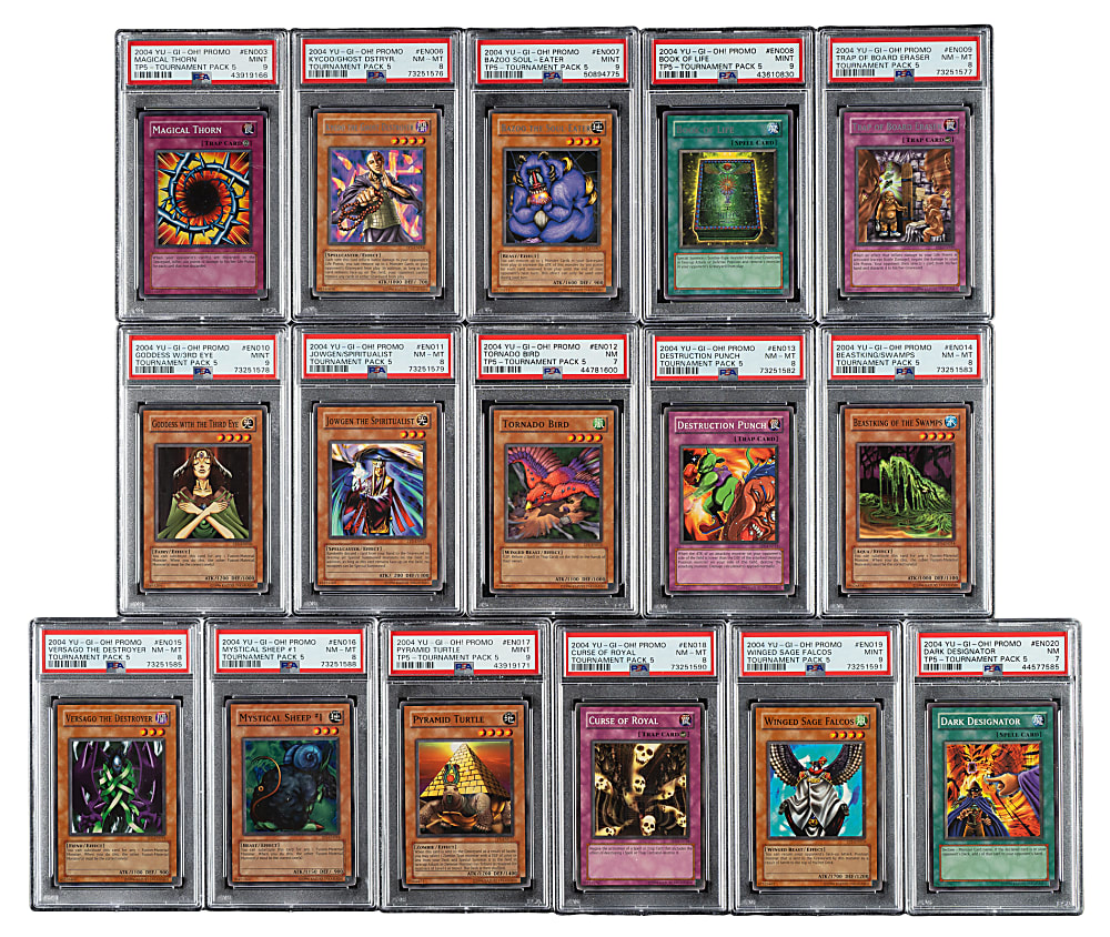 2004 Yu-Gi-Oh! Tournament Pack 5 Promo PSA-Graded Complete Set (20)