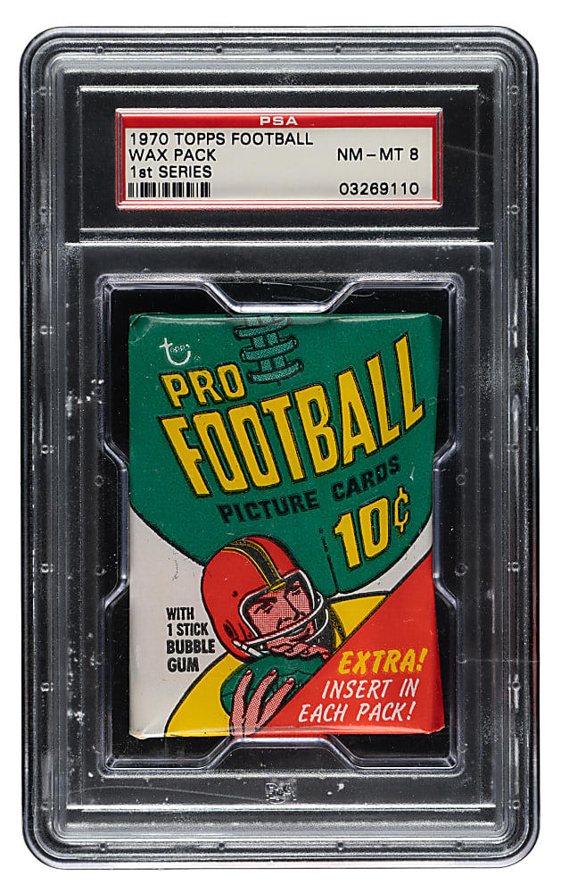 1970 Topps Football First Series Unopened Wax Pack PSA NM-MT 8