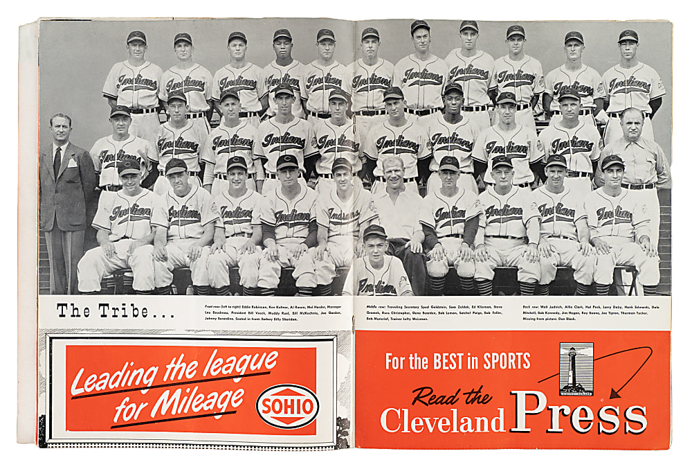 1948 World Series Cleveland Indians vs. Boston Braves Multi-Signed Program with Lou Boudreau and Bob Feller - PSA/DNA