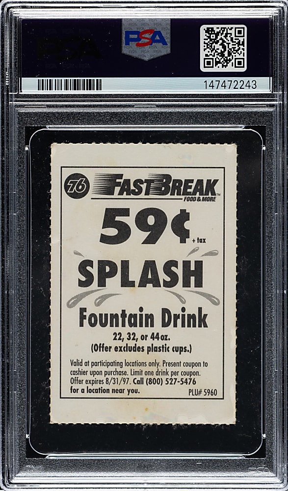 April 27, 1997 Los Angeles Lakers (vs. Portland Trail Blazers) Western Conference First Round Game 2 Ticket Stub PSA VG-EX 4 - Kobe Bryant Rookie Season and Playoff Game #2 - 1 of 3 - Highest Graded!