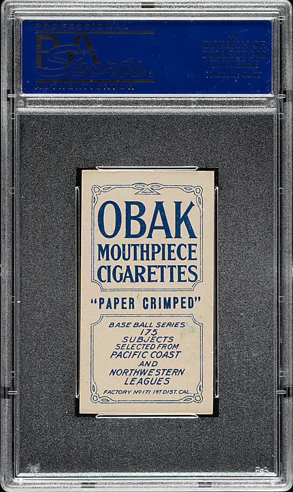 1910 T212 Obak Cigarettes Lefty Miller PSA NM 7 - 1 of 1 - Highest Graded!