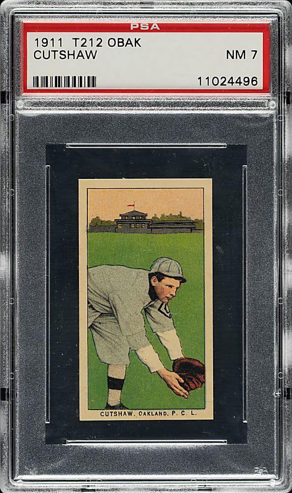 1911 T212 Obak Cigarettes George Cutshaw PSA NM 7 - 1 of 3 - Highest Graded!
