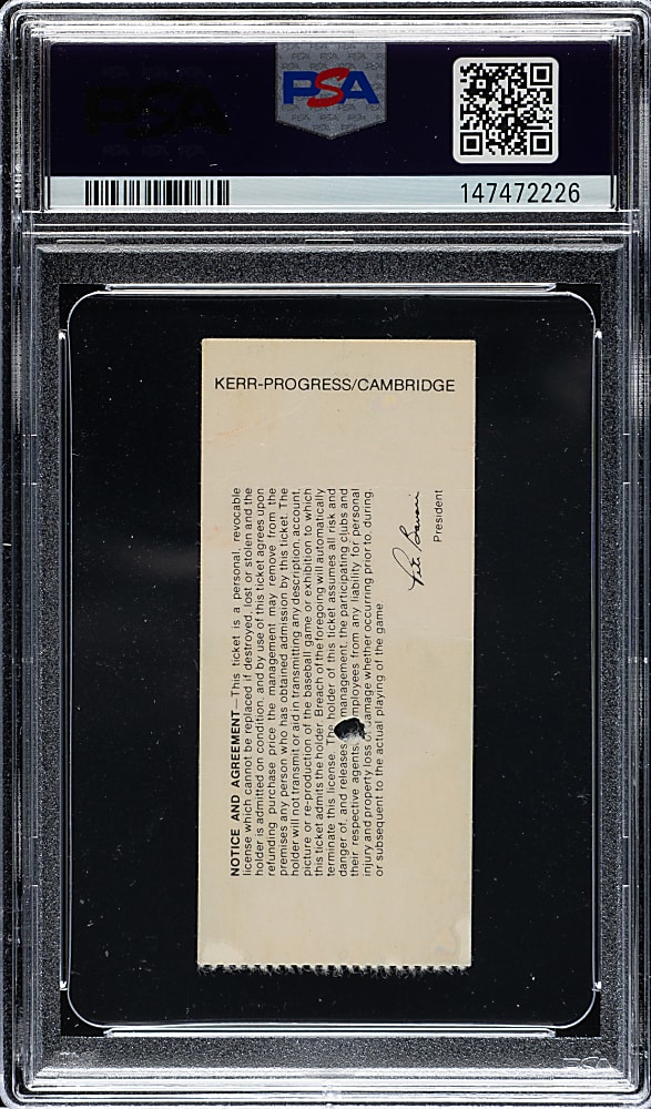 May 21, 1979 Toronto Blue Jays (vs. Cleveland Indians) Ticket Stub PSA VG 3 - Danny Ainge MLB Debut