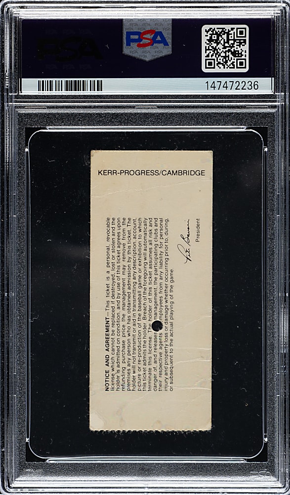 October 1, 1980 Toronto Blue Jays (vs. Detroit Tigers) Ticket Stub PSA FAIR 1.5 - Mark Fidrych Final Game and Win - 1 of 1 - Highest Graded!