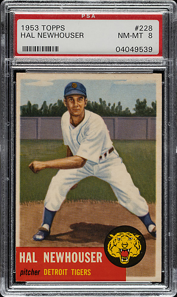 1953 Topps #228 Hal Newhouser Short Print PSA NM-MT 8