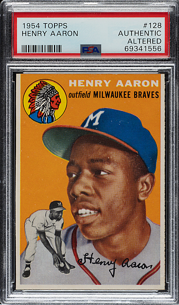 1954 Topps #128 Hank Aaron Rookie PSA Authentic
