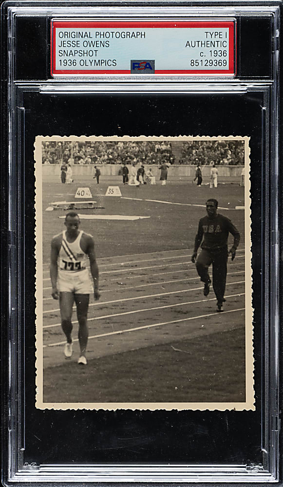 Circa 1936 Summer Olympics Jesse Owens Original Photograph PSA/DNA Type I