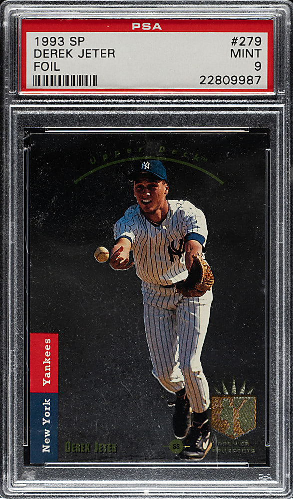 1993 Upper Deck SP Foil #279 Derek Jeter Rookie PSA MINT 9