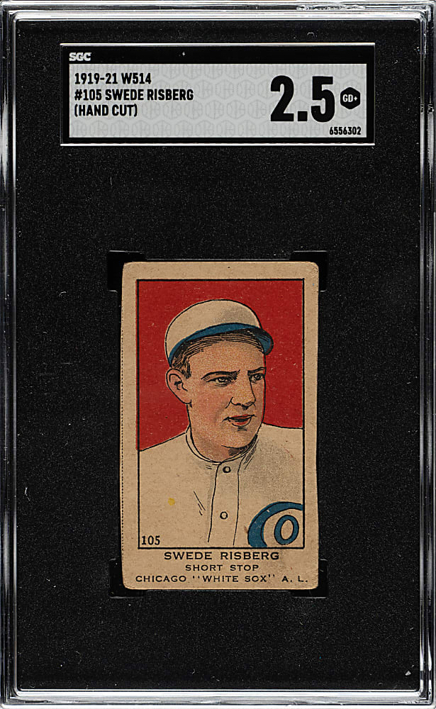 1920-1921 W514 #105 Swede Risberg ("Black Sox") SGC GOOD+ 2.5