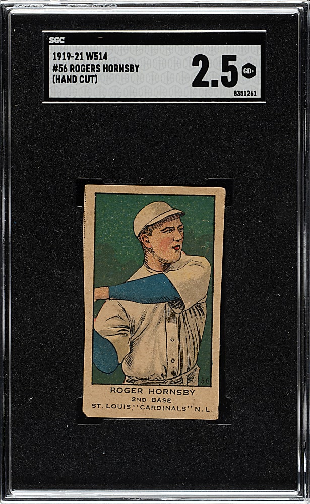 1920-1921 W514 #56 Rogers Hornsby SGC GOOD+ 2.5