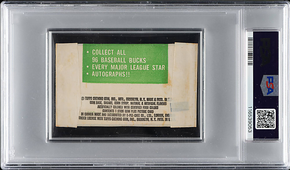 1962 Topps "Baseball Bucks" Unopened Wax Pack PSA NM-MT 8 - Highest Graded!