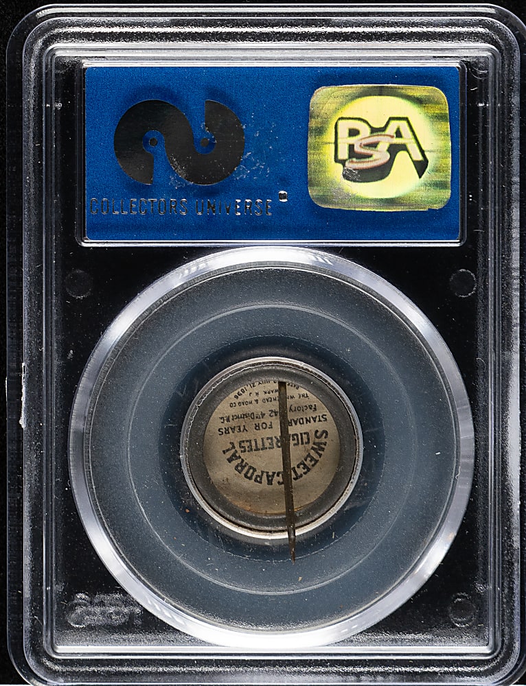 1910-1912 P2 Sweet Caporal Pins Christy Mathewson Small Letters PSA NM 7