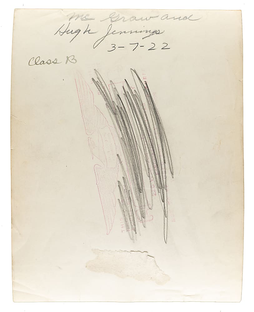 Circa 1922 Hughie Jennings and John McGraw Original International Newsreel Photograph PSA/DNA Type I