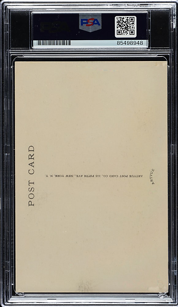 Signed 1956-1963 Artvue (Type 2) Black-and-White Hall of Fame Postcard Jackie Robinson PSA/DNA MINT 9