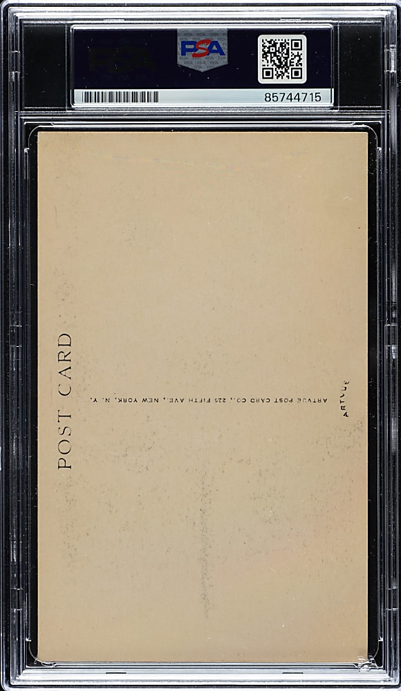 Signed 1953-1955 Artvue (Type 1) Black-and-White Hall of Fame Postcard Ty Cobb PSA/DNA MINT 9