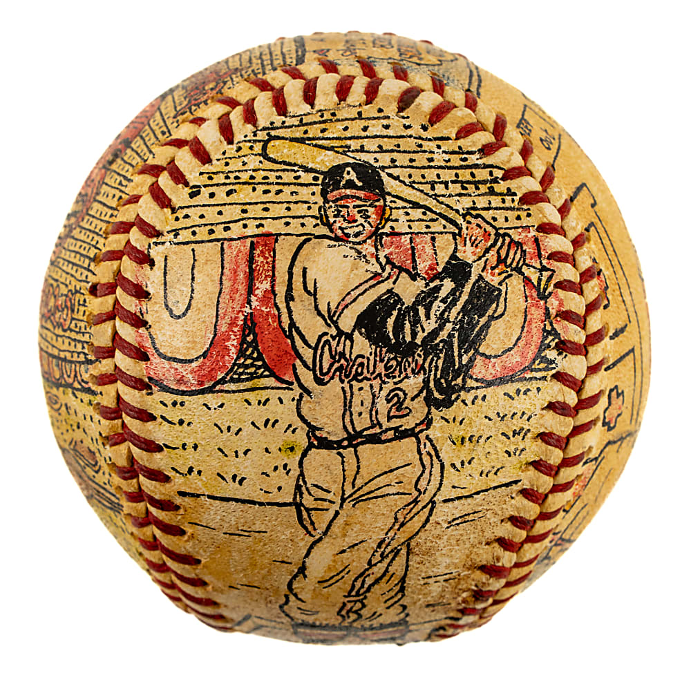 1959 George Sosnak Atlanta Crackers Hand-Painted Baseball