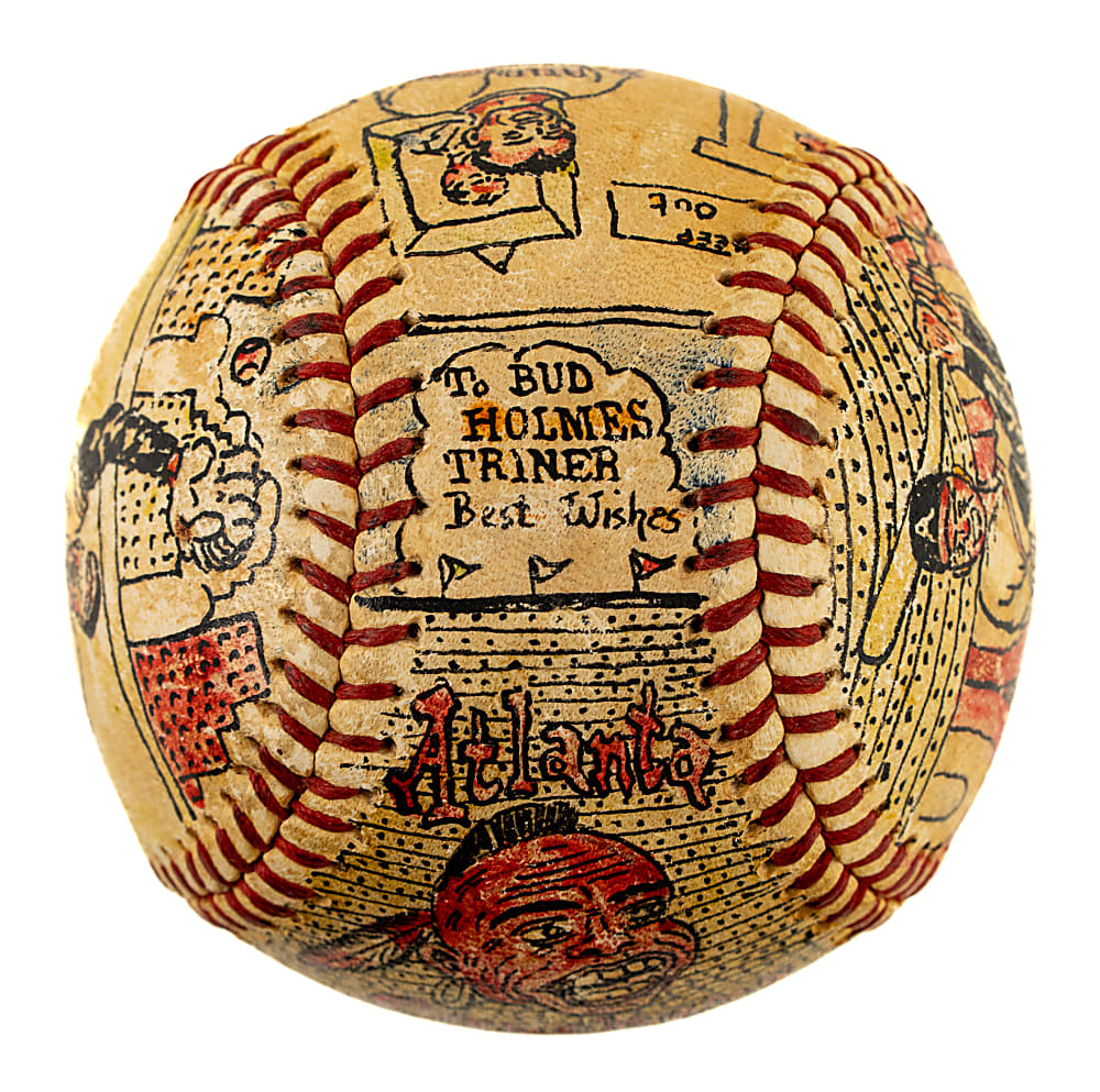 1959 George Sosnak Atlanta Crackers Hand-Painted Baseball