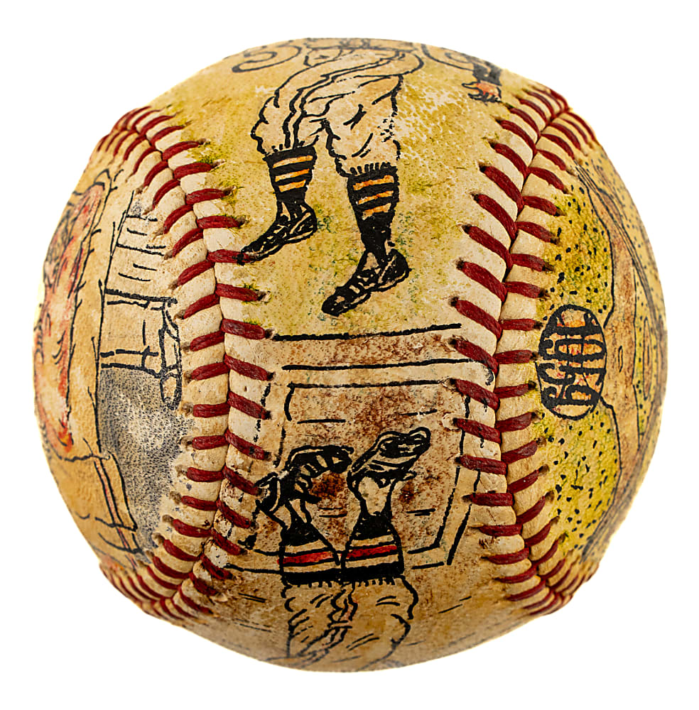 1959 George Sosnak Atlanta Crackers Hand-Painted Baseball