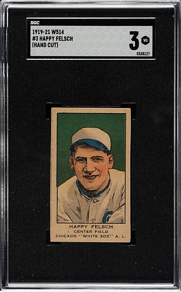1920-1921 W514 #3 Happy Felsch ("Black Sox") SGC VG 3