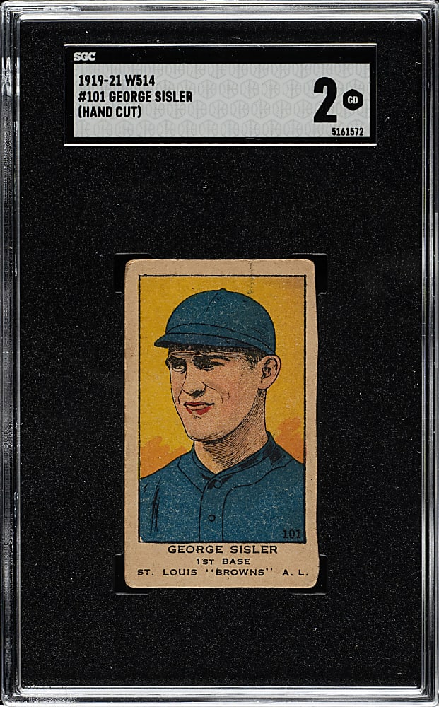 1920-1921 W514 #101 George Sisler SGC GOOD 2