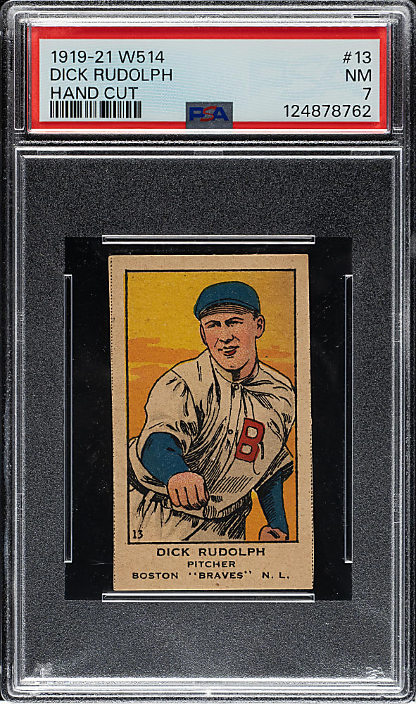 1920-1921 W514 #13 Dick Rudolph PSA NM 7