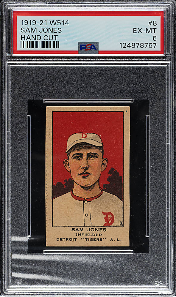 1920-1921 W514 #8 Sam Jones PSA EX-MT 6
