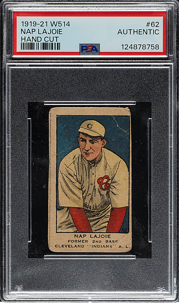 1920-1921 W514 #62 Nap Lajoie PSA Authentic