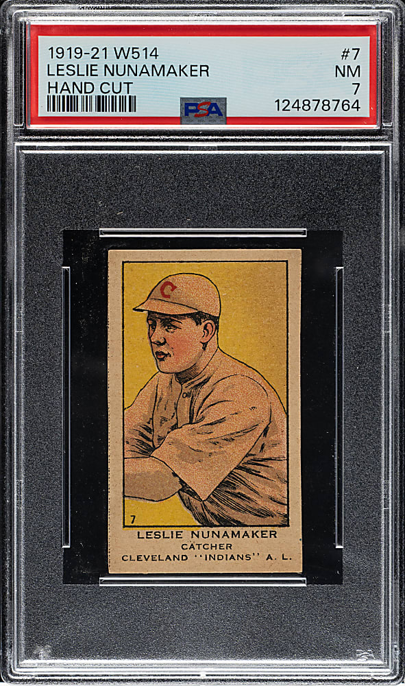 1920-1921 W514 #7 Leslie Nunamaker PSA NM 7