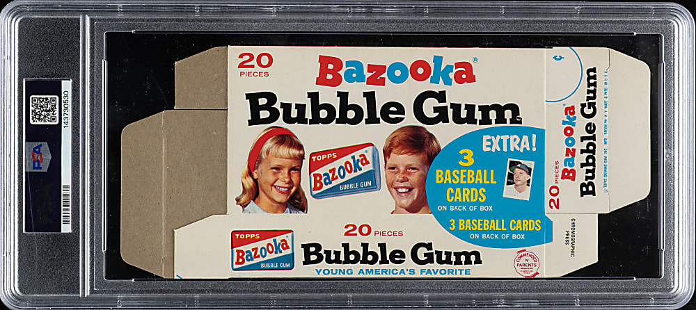 1965 Bazooka Complete Box with Jim Bunning PSA EX-MT 6