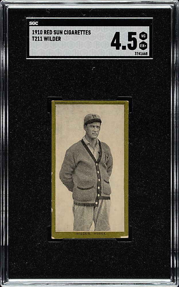 1910 T211 Red Sun Cigarettes Percy Wilder SGC VG/EX+ 4.5