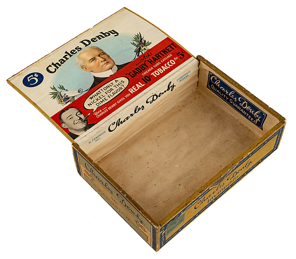 1930s Gabby Hartnett Cigar Box