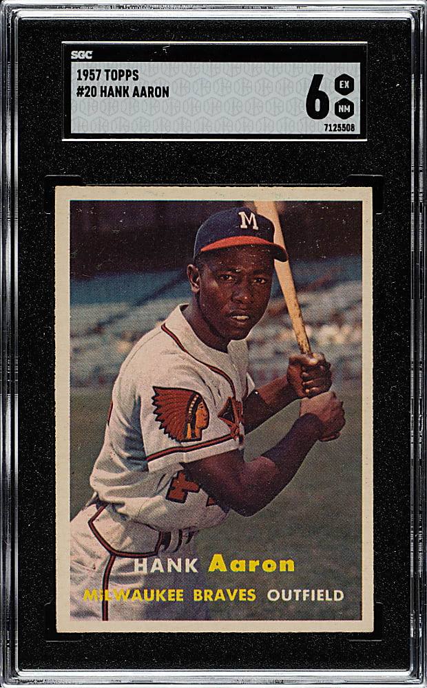 1957 Topps #20 Hank Aaron SGC EX/NM 6