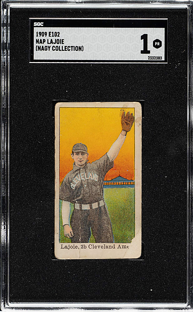 1909 E102 Anonymous "Set of 25" Nap Lajoie SGC POOR 1 (Nagy Collection)