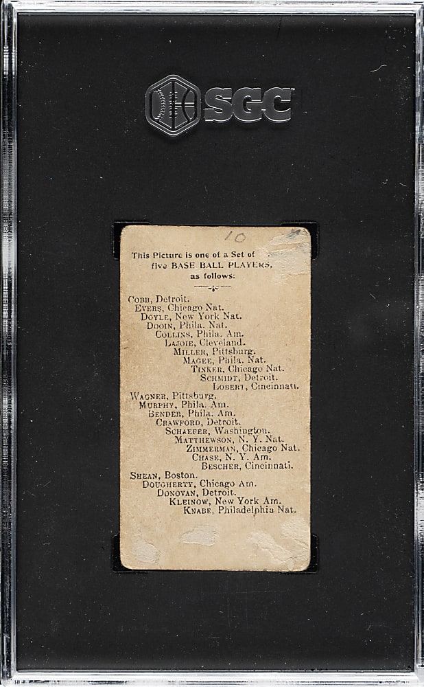 1909 E102 Anonymous "Set of 25" Nap Lajoie SGC POOR 1 (Nagy Collection)