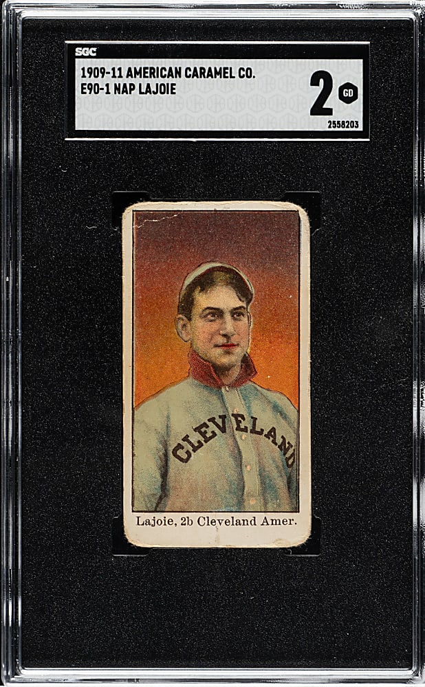 1909-1911 E90-1 American Caramel Nap Lajoie SGC GOOD 2