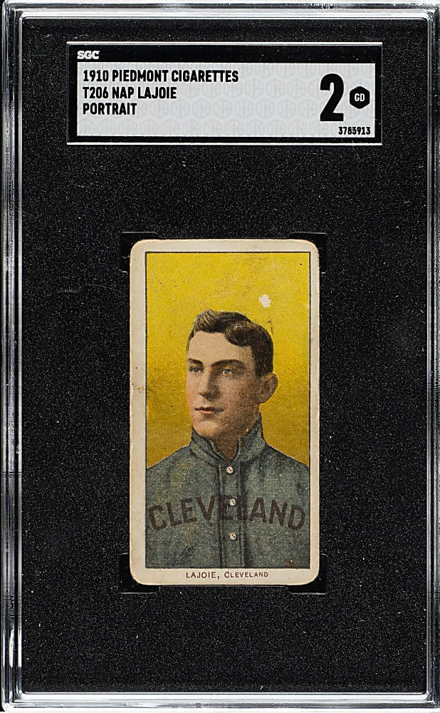 1909-1911 T206 White Border Nap Lajoie Portrait SGC GOOD 2