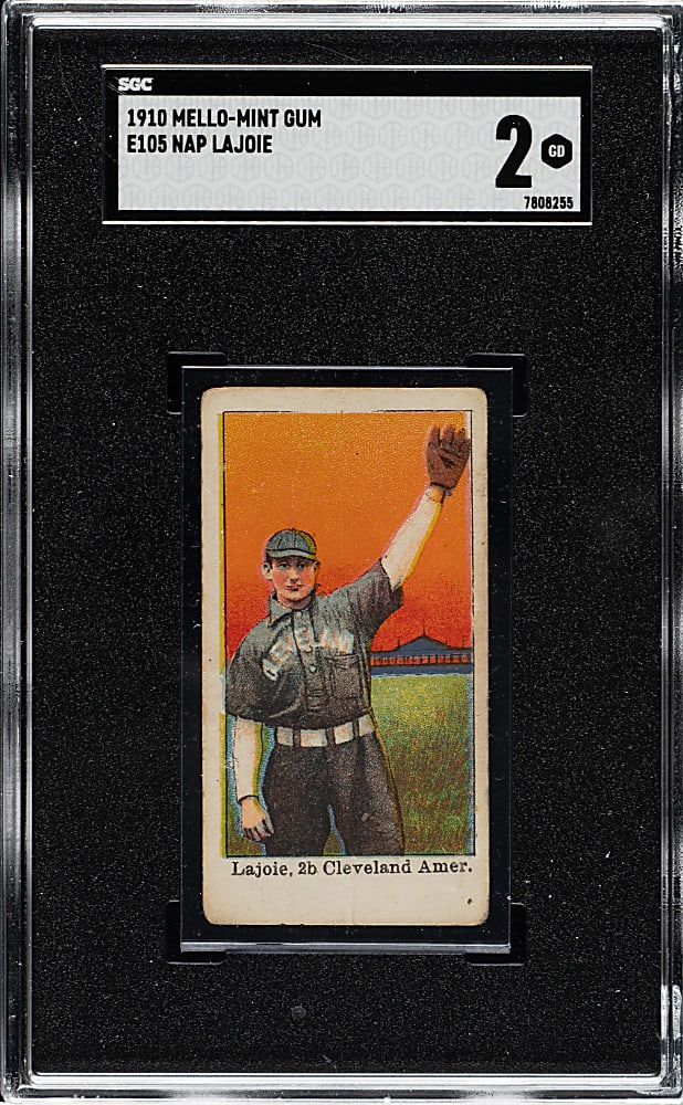 1910 E105 Mello-Mint Gum Nap Lajoie SGC GOOD 2