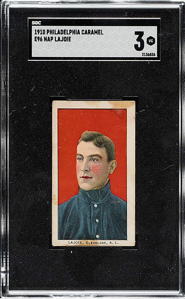 1910 E96 Philadelphia Caramel Nap Lajoie SGC VG 3