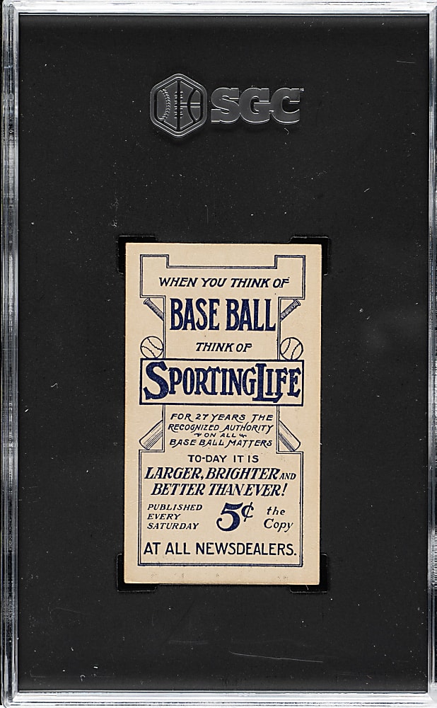 1910-1911 M116 Sporting Life Nap Lajoie Blue Background SGC VG+ 3.5
